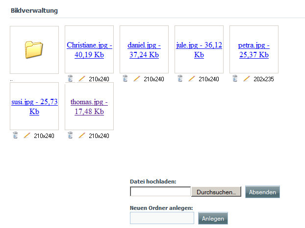 CMSms Bilderverwaltung